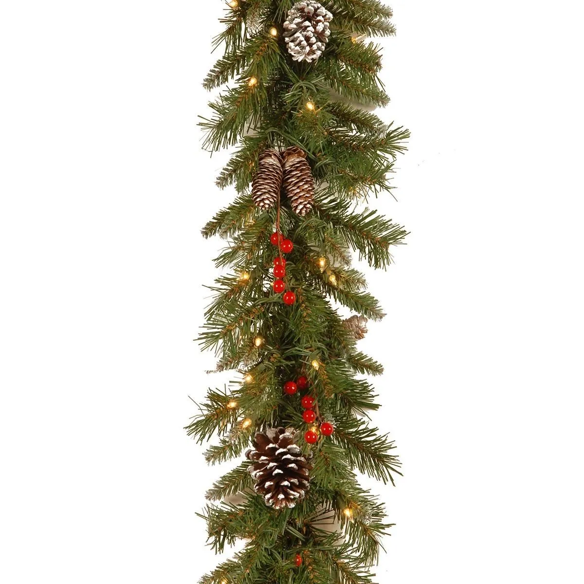 9ft Pre-lit Frosted Berry Artificial Christmas Garland 3 9ft Pre-lit Frosted Berry Artificial Christmas Garland