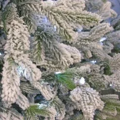 7.5ft Dual Lights Snowy Hamilton Spruce Feel-Real Artificial Christmas Tree -Twinkly Shop snowy hamilton dual light crop 1