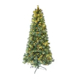 6ft Pre-lit Uppingham Pine Artificial Christmas Tree With Dual Colour LED's