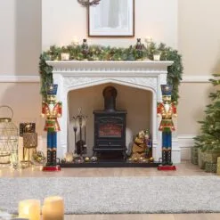 Norbert The 3ft Red Christmas Nutcracker With Drum 30 Norbert The 3ft Red Christmas Nutcracker With Drum -Twinkly Shop w18523 indoor lifestyle shot 6